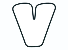 Bubble letter V