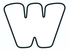 Bubble letter W