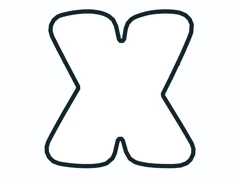 Bubble letter X