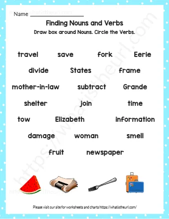 Finding Nouns And Verbs