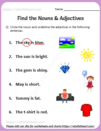 Find The Nouns & Adjectives