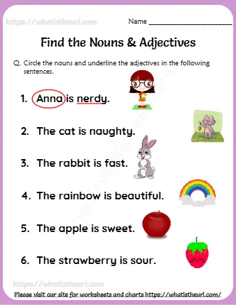 Find The Nouns & Adjectives