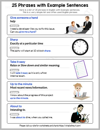 Phrases With Example Sentences