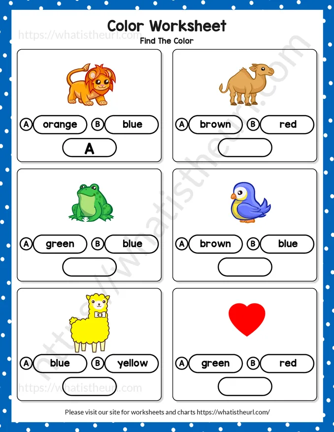 Kindergarten Color Recognition Worksheets worksheet preview Kindergarten Color Recognition Worksheets worksheet preview