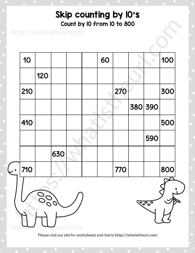 Grade 2 Skip Counting Worksheets