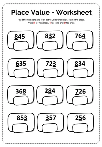 Place Value Worksheets – Freebies worksheet preview Place Value Worksheets – Freebies worksheet preview