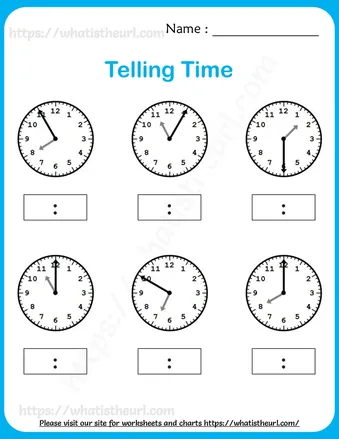 Telling Time Worksheets for Grade 3 worksheet preview Telling Time Worksheets for Grade 3 worksheet preview