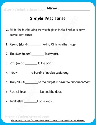 Simple Past Tense Worksheet for Grade 4 worksheet preview Simple Past Tense Worksheet for Grade 4 worksheet preview