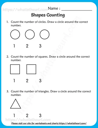 Shapes Counting Worksheets for Pre-Kindergarten worksheet preview Shapes Counting Worksheets for Pre-Kindergarten worksheet preview