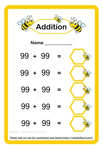 Editable Addition Worksheet for Grade 1 to Grade 4 worksheet preview Editable Addition Worksheet for Grade 1 to Grade 4 worksheet preview