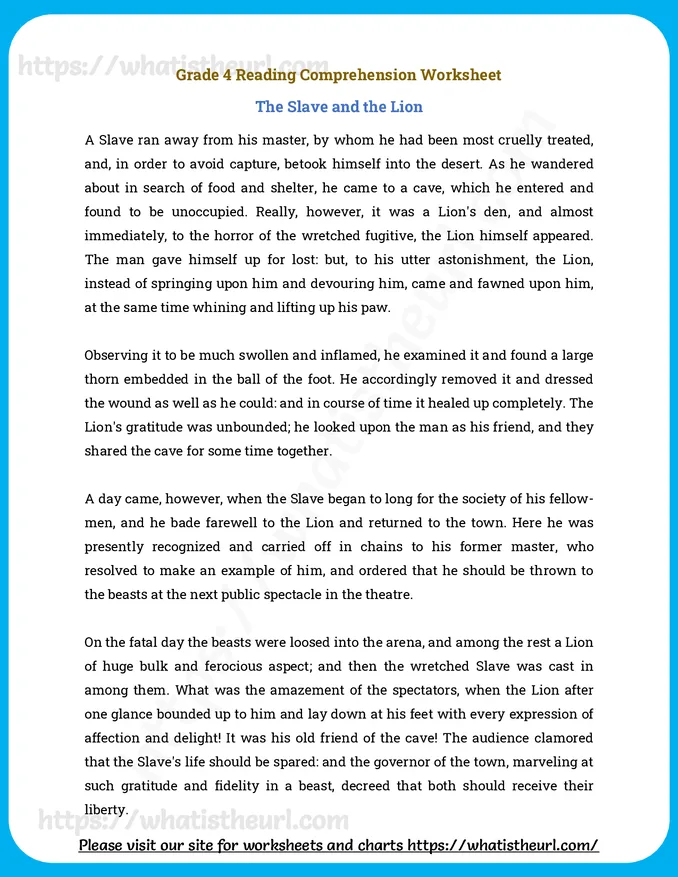 Reading Passages for Grade 4