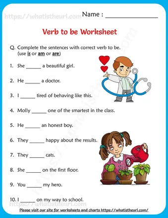 Verb To Be worksheets for grade 2 – Exercise 7 worksheet preview Verb To Be worksheets for grade 2 – Exercise 7 worksheet preview