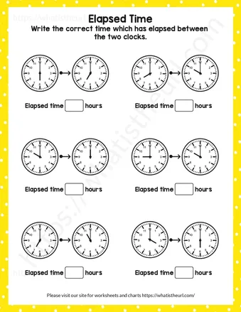 Elapsed Time Worksheet for Grade 3-exercise 1 (Answer Key Included) worksheet preview Elapsed Time Worksheet for Grade 3-exercise 1 (Answer Key Included) worksheet preview