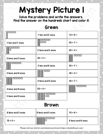 Place Value Mystery Picture – Exercise 1 worksheet preview Place Value Mystery Picture – Exercise 1 worksheet preview