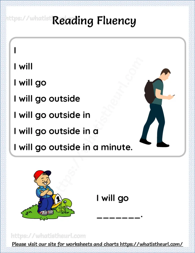 Free Reading Fluency Comprehension - Exercise 5 - Grade 1