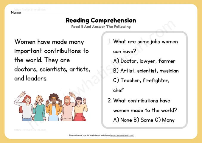 Reading comprehension - Power of Being Women