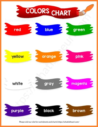 Colors Charts for classroom worksheet preview Colors Charts for classroom worksheet preview
