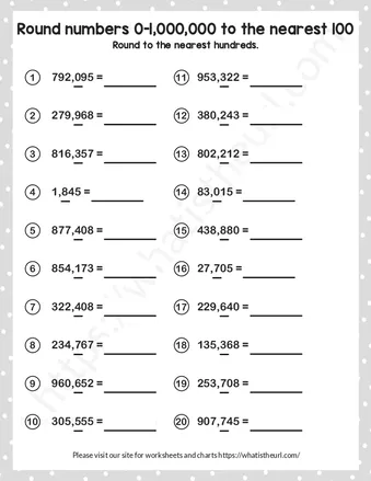 Round to nearest 100 – Grade 5 – Exercise 1 worksheet preview Round to nearest 100 – Grade 5 – Exercise 1 worksheet preview