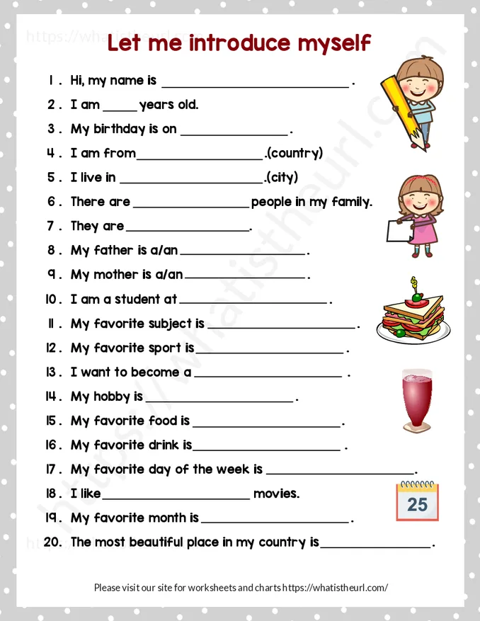 Self introduction for kids (2022)