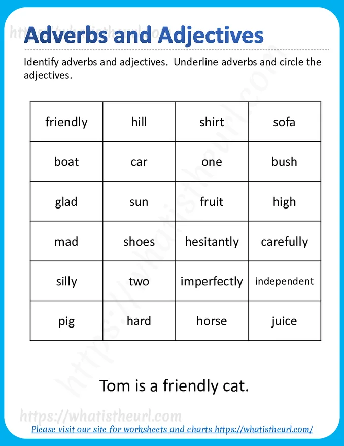 Find the adverbs and adjectives - exercise 4