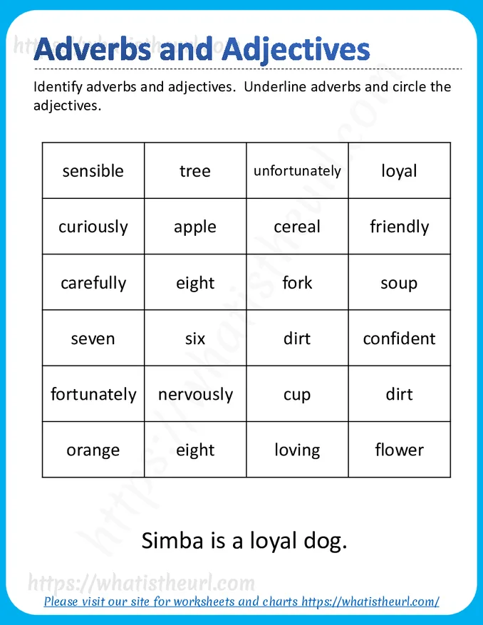Find the adverbs and adjectives - exercise 5