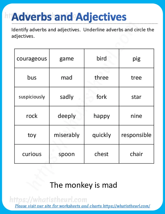 Find the adverbs and adjectives - exercise 3