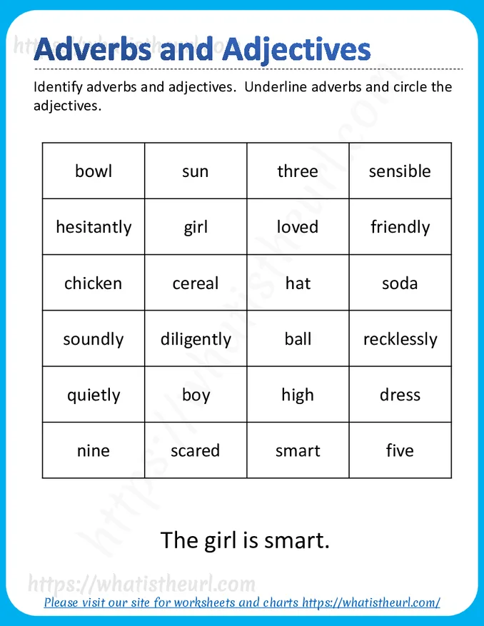 Find the adverbs and adjectives - exercise 2