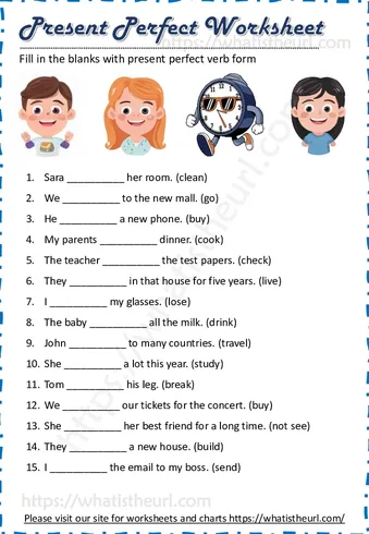 Present perfect tense form of verbs worksheet worksheet preview Present perfect tense form of verbs worksheet worksheet preview
