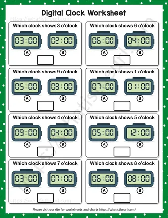 Digital clock worksheet – exercise 3 worksheet preview Digital clock worksheet – exercise 3 worksheet preview