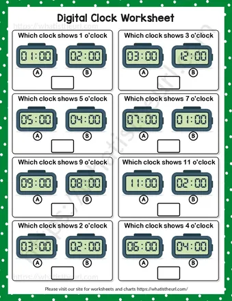 Digital clock worksheet – exercise 2 worksheet preview Digital clock worksheet – exercise 2 worksheet preview