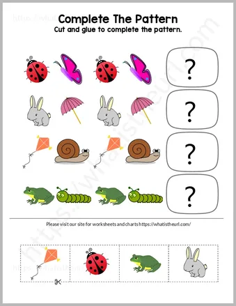 Spring Season Pattern Worksheets worksheet preview Spring Season Pattern Worksheets worksheet preview