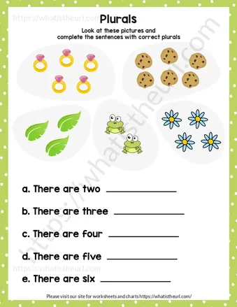 Printable Plural Worksheets for Grade 1 – Exercise 15 worksheet preview