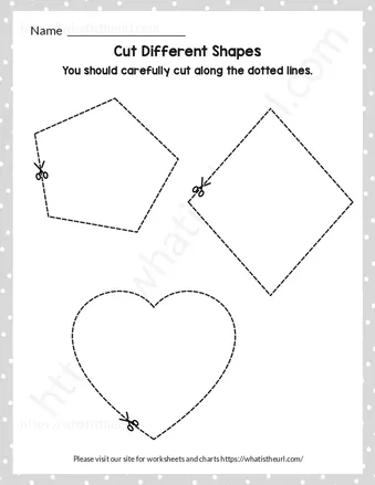 Cut the shapes worksheet worksheet preview
