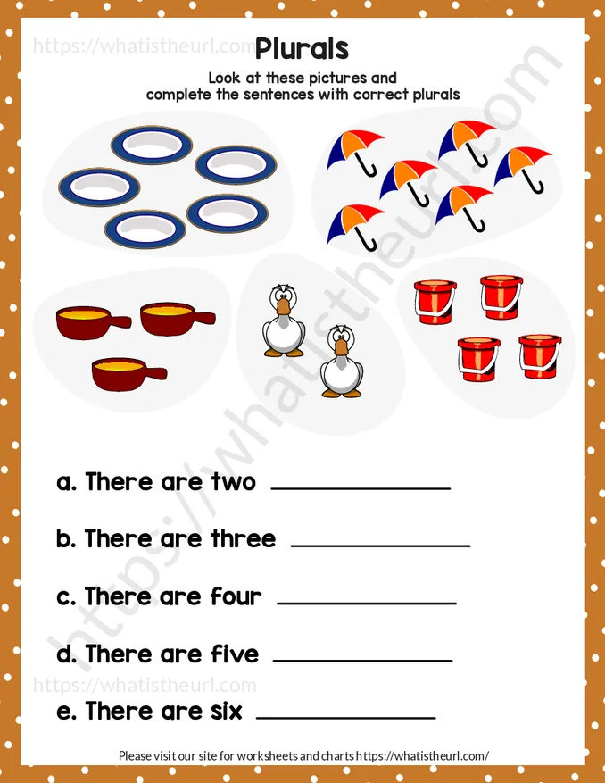 Count the plurals with pictures - Exercise 2