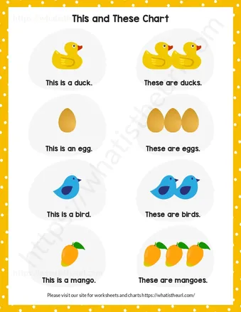 This and These Charts for Grade 1 – Set 1 worksheet preview