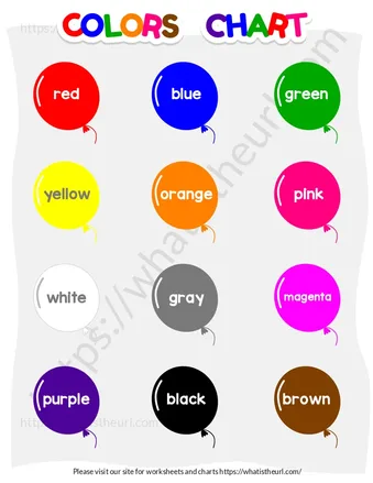 Colors and Their Names for Kids – Charts and Posters worksheet preview Colors and Their Names for Kids – Charts and Posters worksheet preview