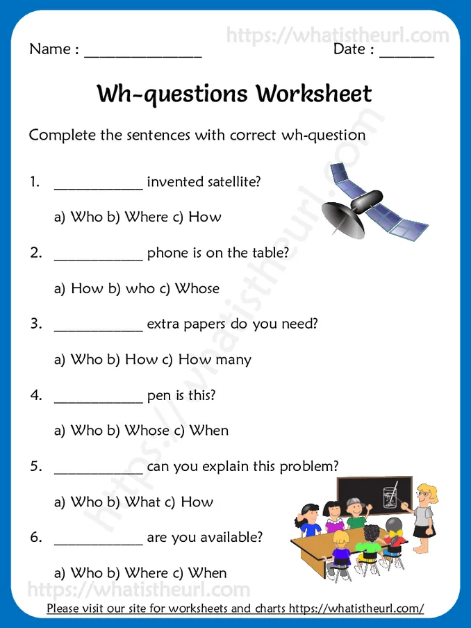 Wh-Questions Worksheets worksheet preview Wh-Questions Worksheets worksheet preview