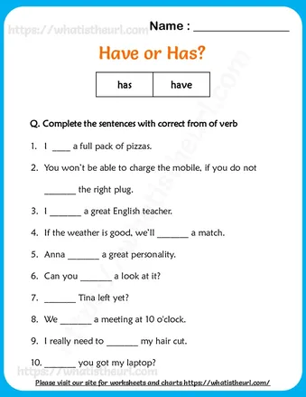 Has Have Worksheets with Answers worksheet preview Has Have Worksheets with Answers worksheet preview