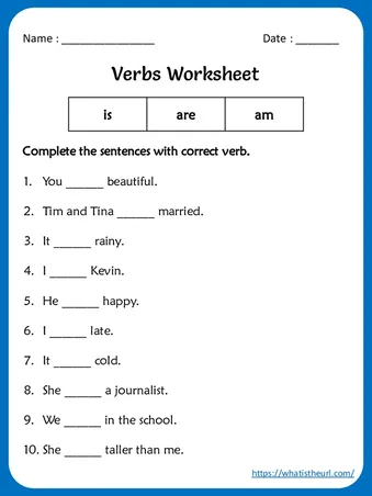is, am and are worksheets worksheet preview