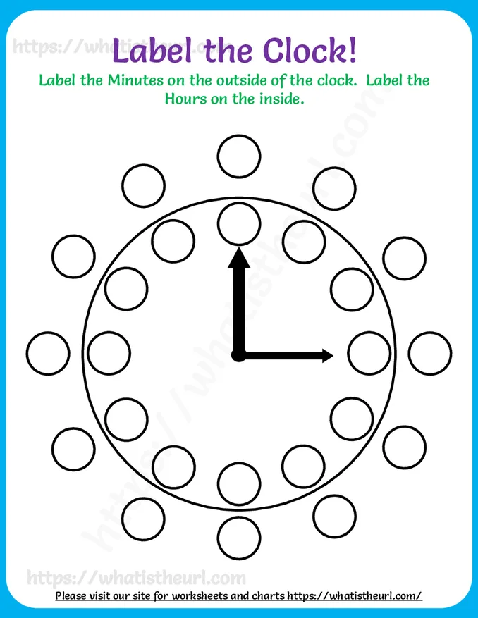 Label the Clock Worksheet