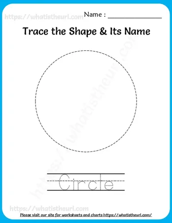 Tracing the Shapes and Its Names – Worksheets for Kids worksheet preview
