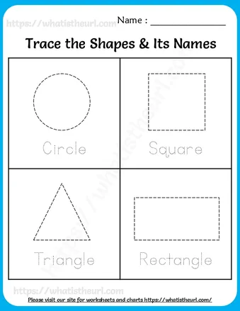 Trace the Shapes and Its Names – Worksheets for Kids worksheet preview Trace the Shapes and Its Names – Worksheets for Kids worksheet preview