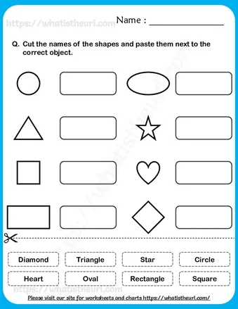 Find the Shape Names Worksheets for Kids worksheet preview