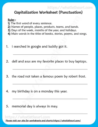 Capitalization worksheet for 3rd Grade (punctuation) worksheet preview Capitalization worksheet for 3rd Grade (punctuation) worksheet preview
