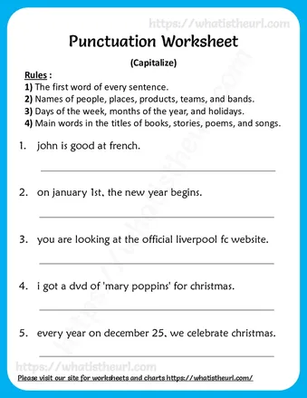 Capitalization worksheet for 3rd Grade (punctuation) worksheet preview Capitalization worksheet for 3rd Grade (punctuation) worksheet preview