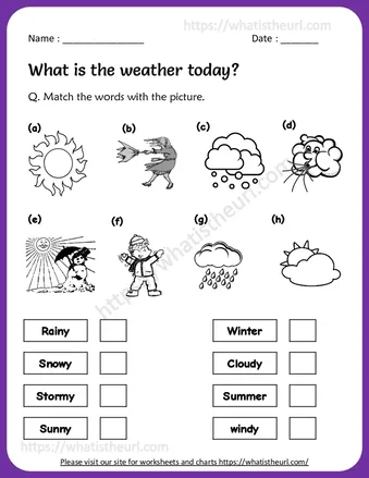 Weather Worksheet for 3rd Grade worksheet preview