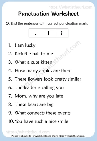 Punctuation Worksheets for 3rd Grade worksheet preview Punctuation Worksheets for 3rd Grade worksheet preview
