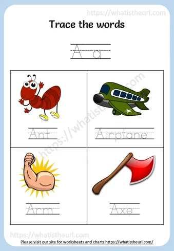 Tracing Words Worksheets | Alphabets A to L worksheet preview Tracing Words Worksheets | Alphabets A to L worksheet preview