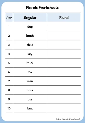 Plurals Worksheets For 2nd grade worksheet preview Plurals Worksheets For 2nd grade worksheet preview