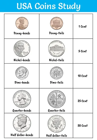 Chart on USA Coins Study worksheet preview Chart on USA Coins Study worksheet preview